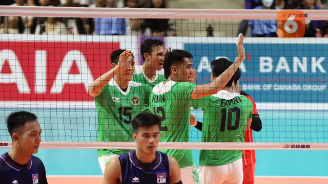 Foto: Belum Kehilangan Set, Tim Voli Putra Indonesia ke Semifinal SEA Games 2023 sebagai Juara Grup A setelah Pecundangi Kamboja
