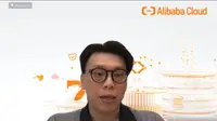 General Manager Alibaba Cloud Indonesia, Leon Chen, saat presentasi rencana perusahaan di tahun 2021. (Dok: Alibaba Cloud)