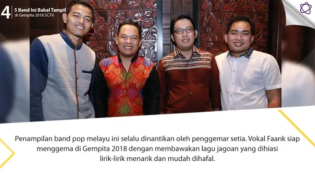[Bintang] 	5 Band Ini Bakal Tampil di Gempita 2018 SCTV