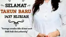 Penampilan santun Nikita Mirzani saat mengupload fotonya disertai ucapan tahun baru Islam. (instagram.com/nikitamirzanimawardi)