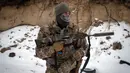 Laporan Bloomberg mengutip para pejabat Ukraina di kamp pelatihan, para prajurit tersebut diperkirakan segera dikirim ke garis depan. (AP Photo/Efrem Lukatsky)