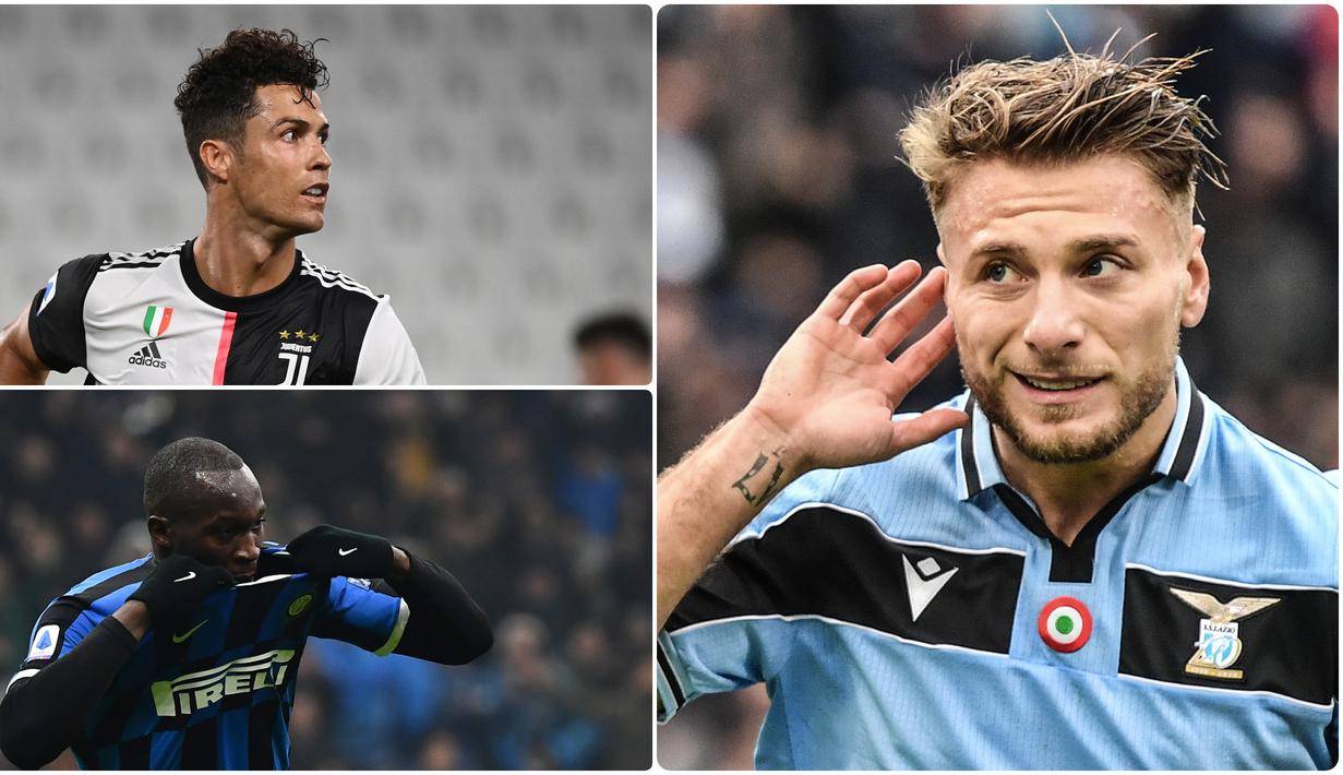 Penyerang Lazio, Ciro Immobile, kembali mengungguli Cristiano Ronaldo dalam persaingan menjadi top skor Serie A Liga Italia. Berikut daftar top skor sementara Serie A musim 2019-2020 hingga pekan ke-35.