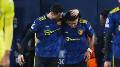 Manchester United sukses mencuri kemenangan saat bertandang ke markas Villarreal dalam partai matchday 5 fase grup Liga Champions di Estadio de la Ceramica, Rabu (24/11/2021). (AFP/Jose Jordan)