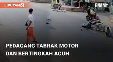 Beredar video viral terkait kecelakaan antara pedagang dan pengendara di jalan. Kejadian tersebut berada di Bondowoso, Jawa Timur pada Rabu (1/11/2023)