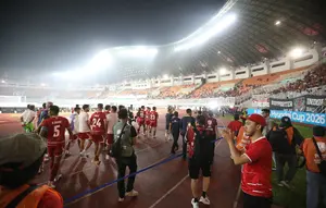 2.625 Suporter Timnas Bentuk Human Mural BELIEVE di GBK, Pecahkan Rekor MURI