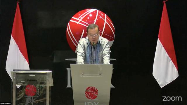 Direktur Utama BEI Iman Rachman saat Peluncuran Roadmap Pasar Modal Indonesia 2023-2027 dan Apresiasi Hasil Penilaian ACGS Tahun 2021, Selasa (31/1/2023). (Foto: Liputan6.com/Pipit I.R)