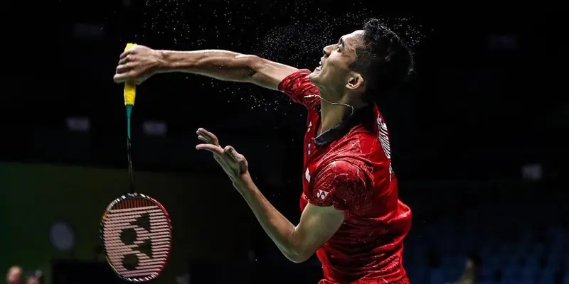 Momen Saat Jonatan Christie Sedang Bertanding Bela Indonesia