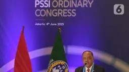 Kongres Biasa PSSI 2025 dihadiri oleh Ketua Umum PSSI Erick Thohir, Ketua Umum KONI Pusat Marciano Norman, perwakilan NOC Indonesia, hingga perwakilan AFF dan FIFA. (Liputan6.com/Herman Zakharia)
