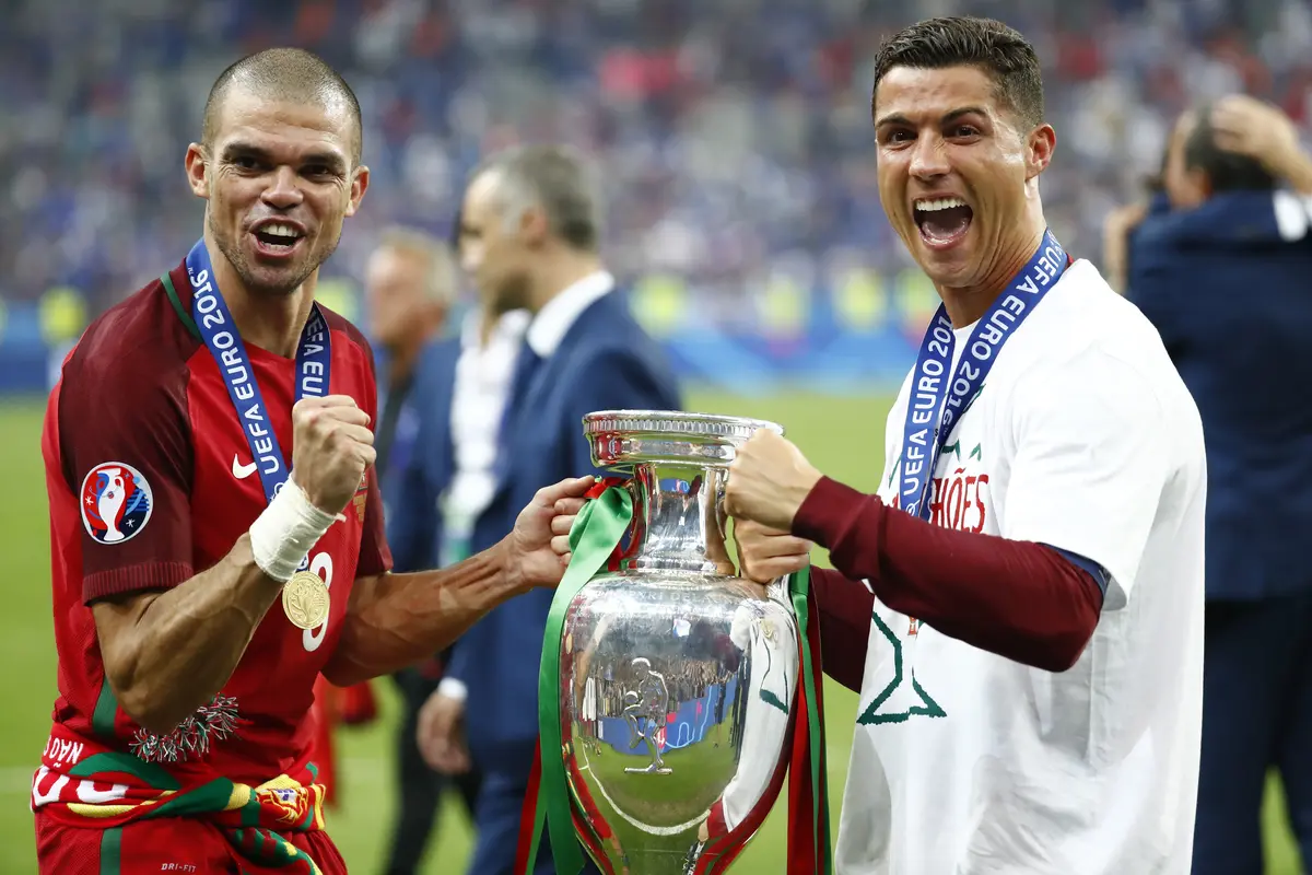 Pepe dan Cristiano Ronaldo (Reuters)