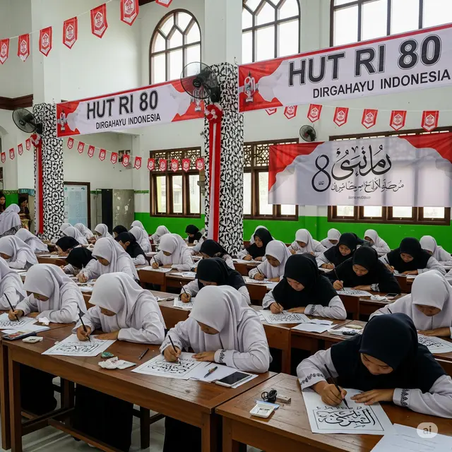 Lomba 17 Agustus di Pesantren