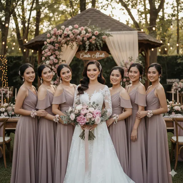 Model Baju Bridesmaid (Foto: Gemini AI)
