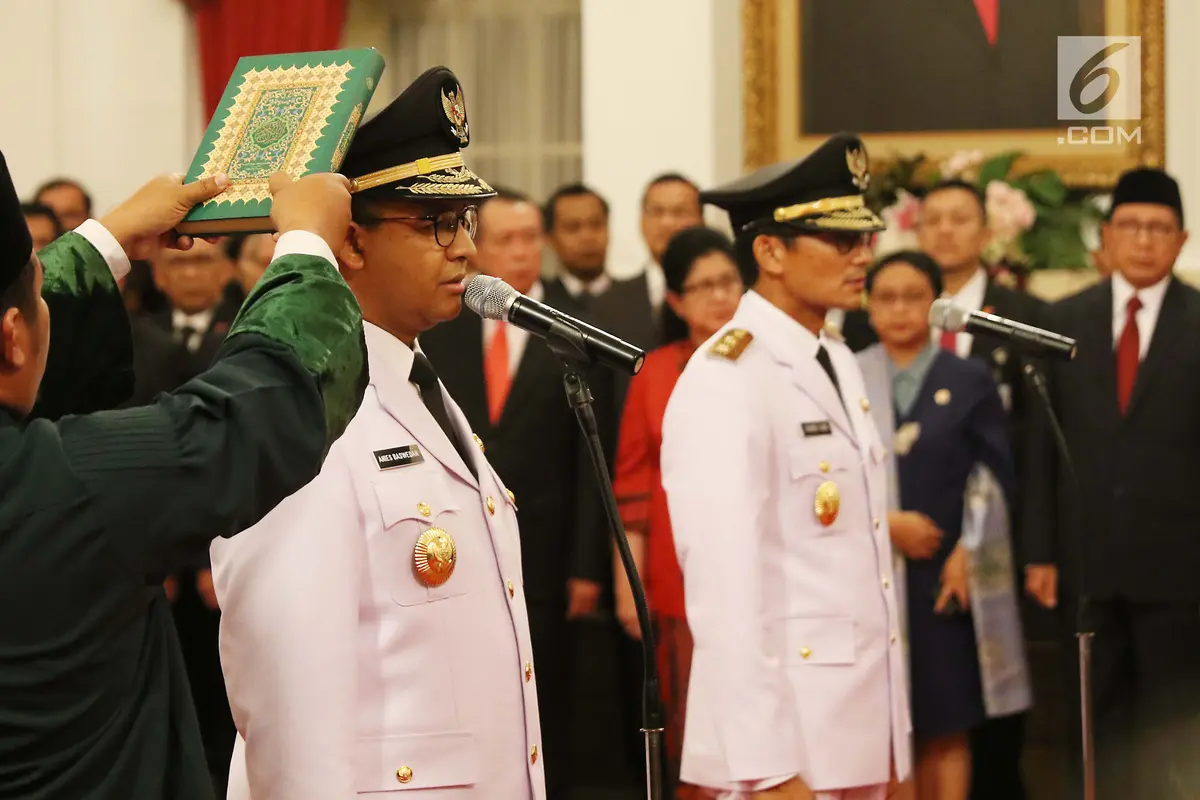 Sah Dilantik, Anies-Sandi Resmi Pimpin DKI Jakarta