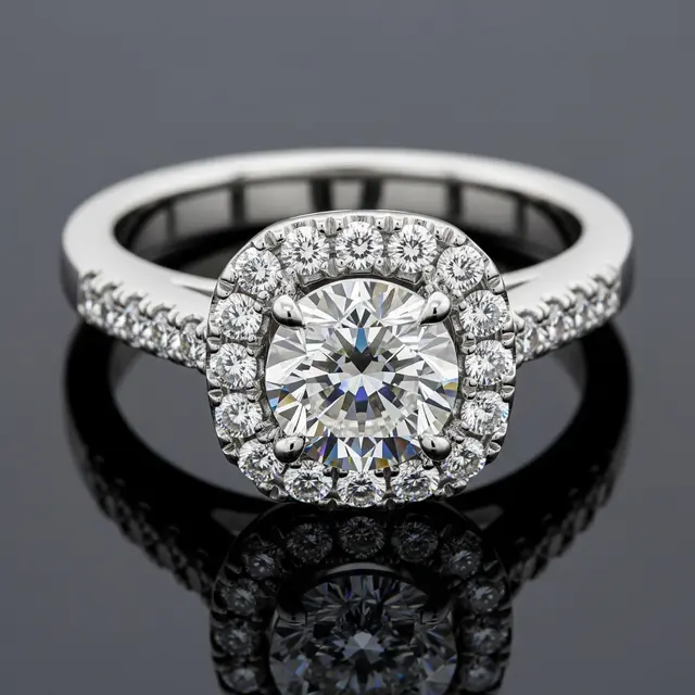 Model Cincin Nikah Emas Putih (Image by Gemini AI)