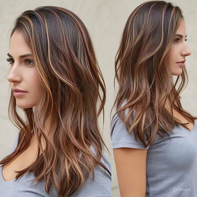Dynamic Brunette Highlights