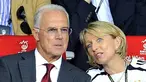 German football legend Franz Beckenbauer and his wife Heidi wait for the kick off of the Euro 2008 championships final football match Germany vs Spain on June 29, 2008 at Ernst-Happel stadium in Vienna, Austria. AFP PHOTO / OLIVER LANG