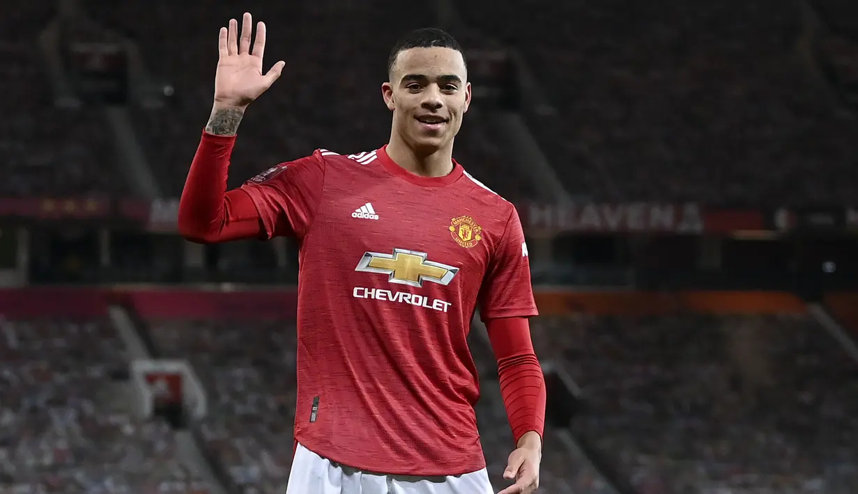 Mason Greenwood - Pemain asli akademi Manchester United ini tampil mengesankan untuk Tim Setan Merah. Semangat dan tekad yang kuat dari bocah ajaib untuk membawa pulang trofi ke Old Trafford bisa menjadi motivasi lebih saat menghadapi Villareal di laga final nanti. (Laurence Griffiths/Pool via AP)