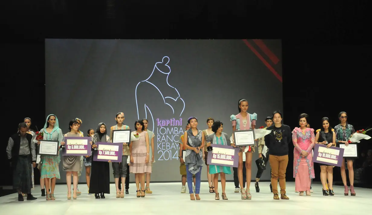 Untuk tahun ini, LRK 2014 dimenangkan oleh Hidayatun Mustaghfiroh asal Bogor (juara 1), Vindy Faizah dari Jakarta (juara 2), Fetik Mawaria dari Bandung (juara 3), dan Yuki Kusnadi dari Jakarta (juara favorit) (Liputan6.com/Rini Suhartini).