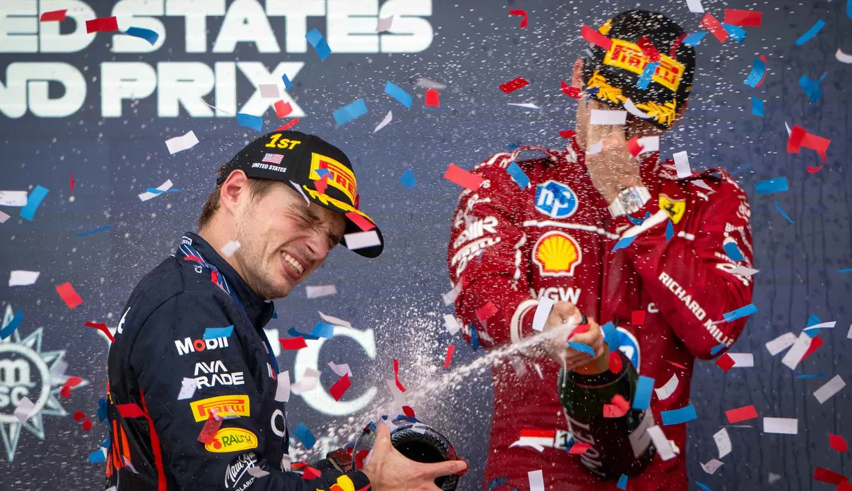 Kemenangan pada Grand Prix Amerika Serikat menunjukkan dominasi Max Verstappen di ajang Formula 1 musim 2025. (Jim WATSON/AFP)