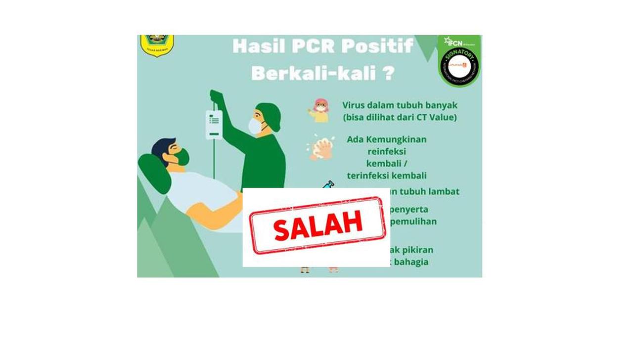 Cek Fakta Penyebab Hasil PCR positif covid-19 berkali-kali