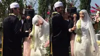 Pasangan pengantin taaruf. (TikTok/adelasuryapertiwi_)