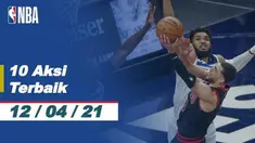 Berita video 10 aksi terbaik NBA 12 April 2021 ada dunk fantastis pemain Los Angeles Clippers, Paul George.
