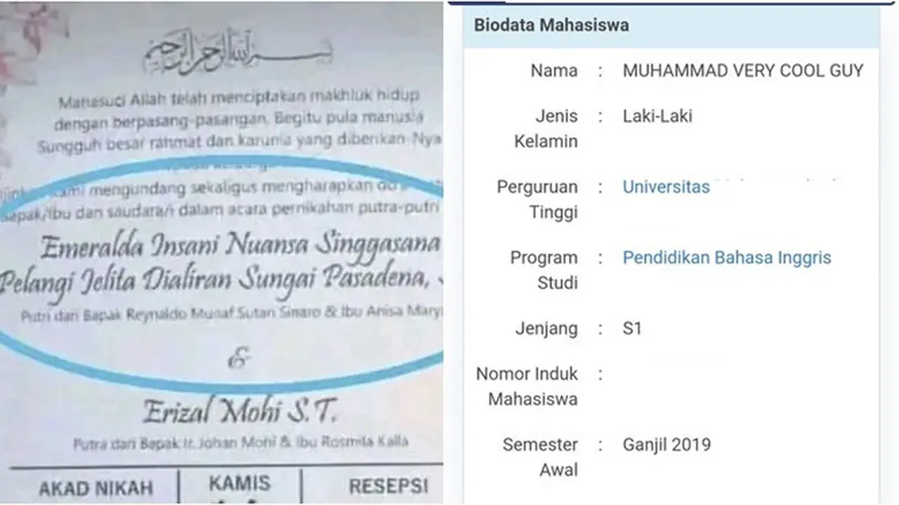 7 Nama-Nama Unik Orang Indonesia Ini Bisa Bikin Ketawa, Kreatif Banget