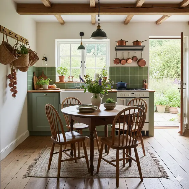 Inspirasi Desain Dapur Sekaligus Ruang Makan di Rumah Kecil. Gemini