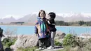 Potret Sekala dan Bjorka yang tengah berlibur di New Zealand beberapa hari yang lalu. (Liputan6.com/IG/@ayudiac)