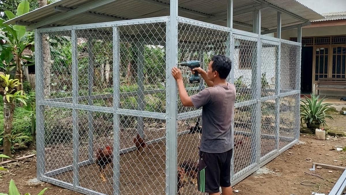 7 Model Kandang Ayam Minimalis dari Rangka Baja Ringan, Hemat Lahan dan Biaya