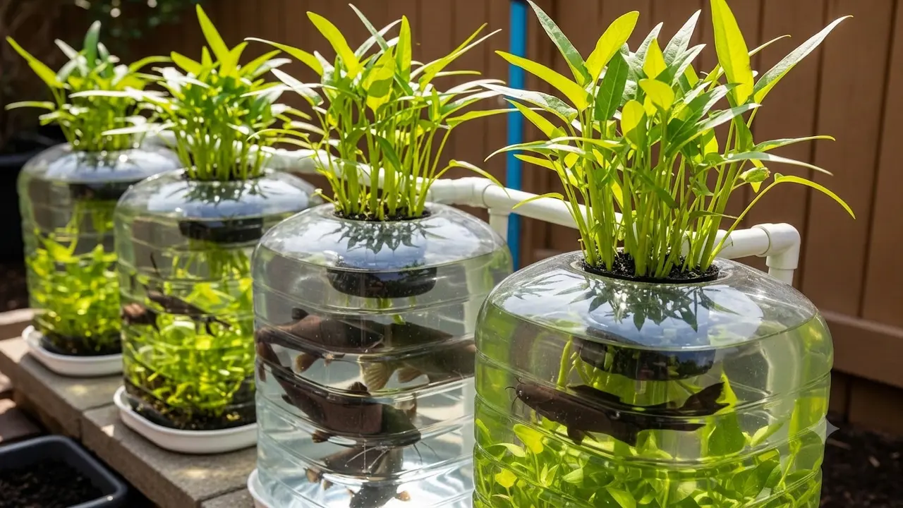 Inspirasi Galon Bekas untuk Tanam Kangkung Sekaligus Ternak Lele/AI Generated