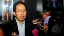 Calon Ketua Umum PSSI, Joko Driyono memberi keterangan di kantor PSSI, Jakarta, Kamis (19/3). Komite Banding Pemilihan mengumumkan hasil banding bakal calon ketua, wakil ketua, dan calon anggota komisi eksekutif PSSI. (Liputan6.com/Yoppy Renato)