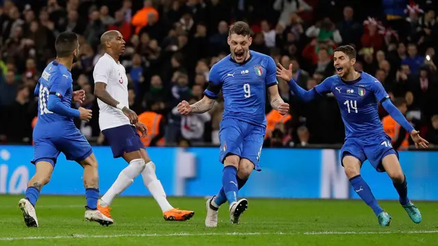Italia Tahan Inggris di Stadion Wembley