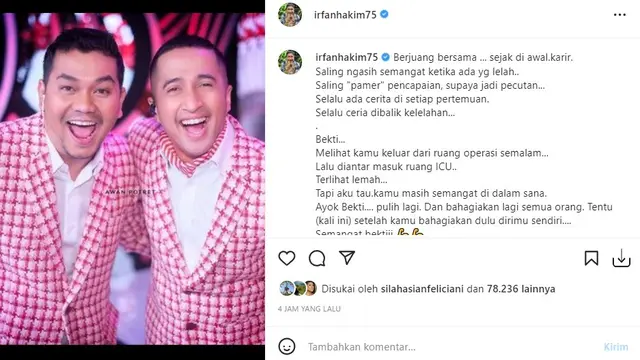 Indra Bekti - Irfan Hakim (Foto: Instagram/@irfanhakim75)