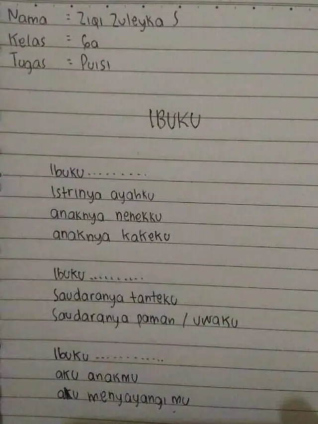Puisi SD (Sumber : Instagram/ @awreceh.id)