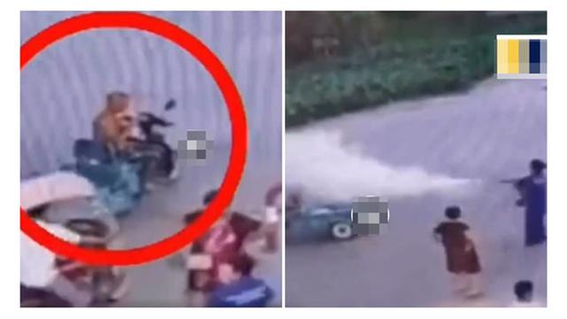 Merokok di Dekat Pom Bensin, Pria Ini Disemprot Air dari Selang Pemadam Api