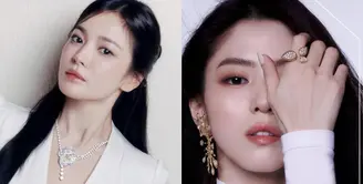 Lihat di sini beberapa potret adu pesona antara Song Hye Kyo dan Han So Hee, duo artis Korsel yang sering dikira kakak-adik, jadi ambassador brand perhiasan.