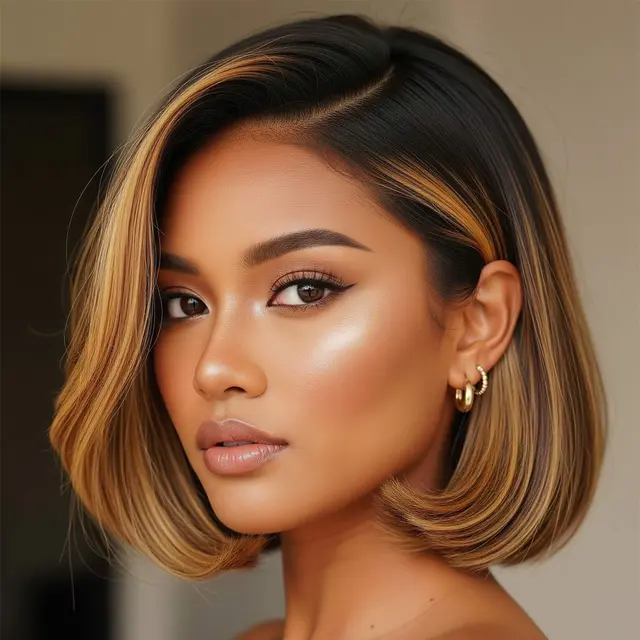 Model Rambut Pendek Cat Pirang untuk Kulit Sawo Matang