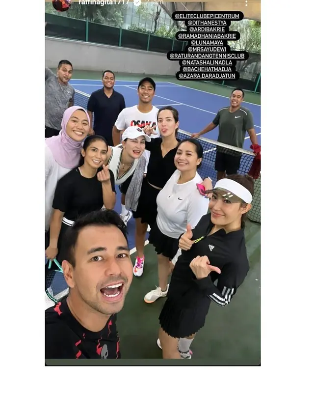 6 Potret Nagita Slavina dengan Geng Tenis RCTC, Kompak Banget