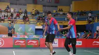Langkah ganda putra Indonesia Mohammad Ahsan/Hendra Setiawan terhenti pada babak 16 besar Kejuaraan Asia 2022 yang berlangsung di&nbsp;Muntinlupa Sports Complex, Manila, Kamis (28/4). (PBSI)