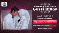 Live streaming Lamaran Takdir Cinta Leslar, Minggu (13/6/2021) dapat disaksikan melalui kanal Indosiar yang ada di platform Vidio. (Dok. Vidio)
