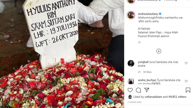 Ayah mertua Andre Taulany meninggal dunia