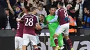 West Ham pun lolos ke babak perempatfinal, sementara Manchester City yang begitu dominan menjadi juara Carabao Cup dalam empat musim terakhir harus tersingkir di babak 16 Besar. (AFP/Glyn Kirk)