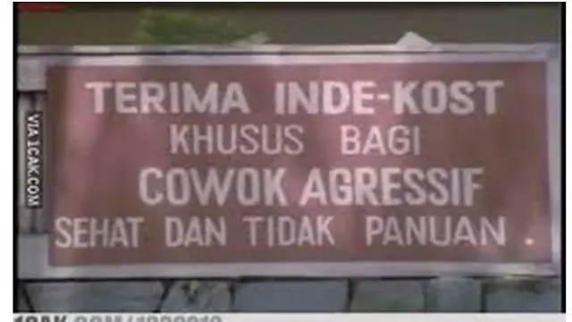 6 Tulisan Nyeleneh Terima Kos Ini Bikin Geleng Kepala