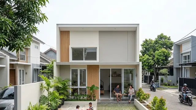 Rumah Tipe 36 Sederhana dengan Carport dan Taman Multifungsi