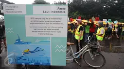 Suasana unjuk rasa di depan gedung KPK, Jakarta, Kamis (23/3). Sebelum berorasi, massa melalukan long march dari jalan HOS Cokroaminoto menuju Gedung KPK. (Liputan6.com/Helmi Afandi)