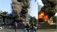 Bus Transjakarta Terbakar di Halte Salemba UI