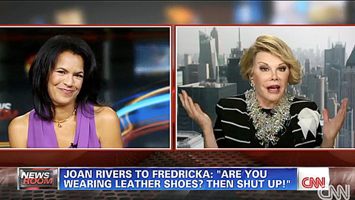 Joan Rivers Hengkang di Tengah Wawancara CNN - ShowBiz Liputan6.com