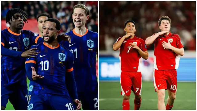 Timnas Belanda dan Timnas Indonesia.