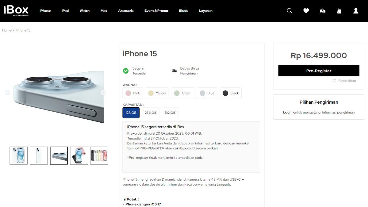 Cek Harga dan Jadwal Pre-Order iPhone 15 Series di Indonesia, Mulai Rp