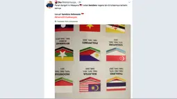 Aksi protes seorang netizen dengan memposting terbalik buku panduan Opening Ceremony SEA Games 2017 di Kuala Lumpur, Malaysia (20/8/2017). Indonesia melalui Kementrian Luar Negeri mengajukan note protes. (Bola.com/Twitter/Oka)